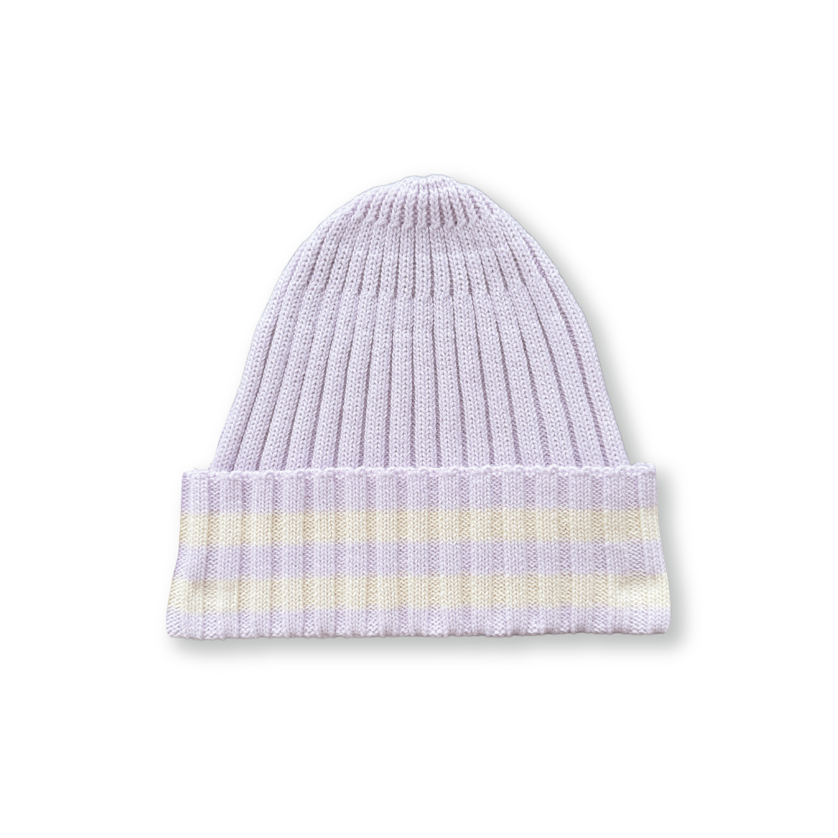 Grown Organic Striped Pixie Beanie Lilic Ice