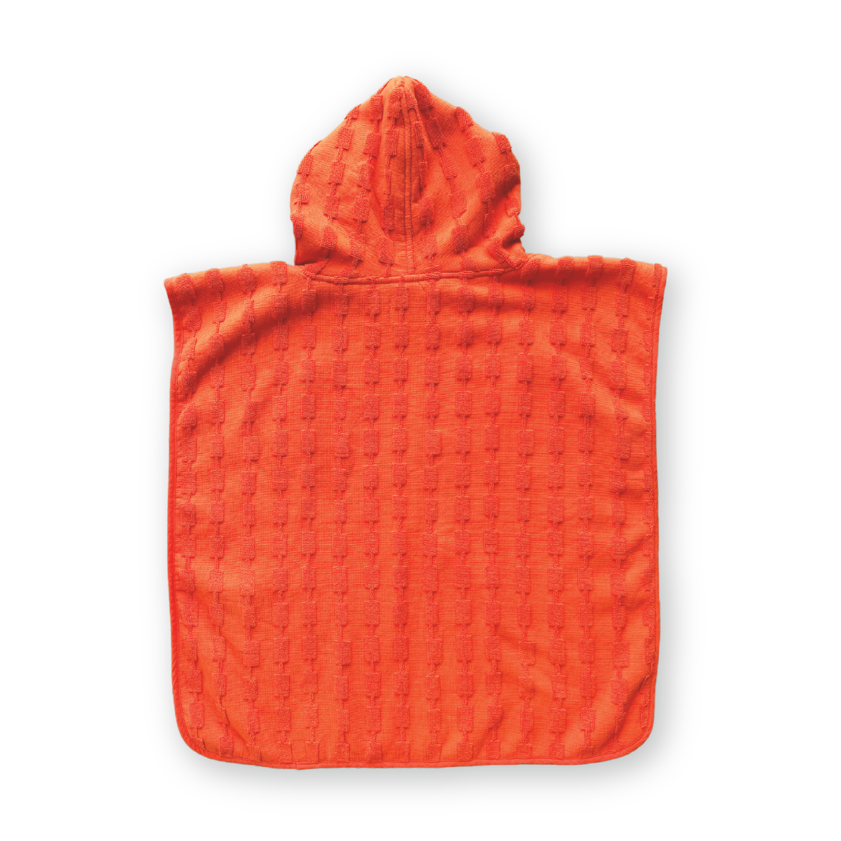 Grown Terry Towelling Poncho Rosso