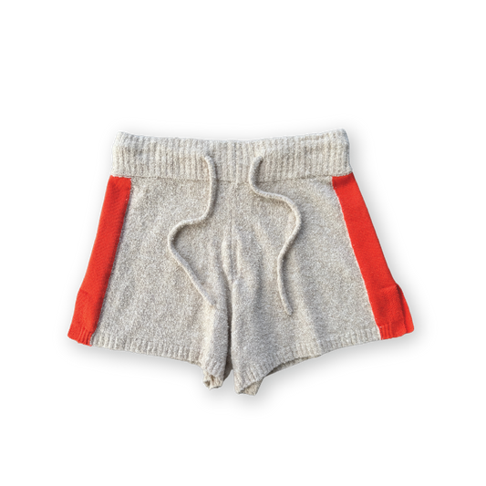 Grown Knitted Terry Shorts Dune/Rosso