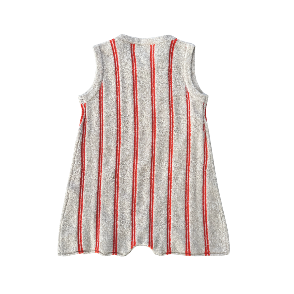 Grown Knitted Terry Striped Romper Dune/Rosso