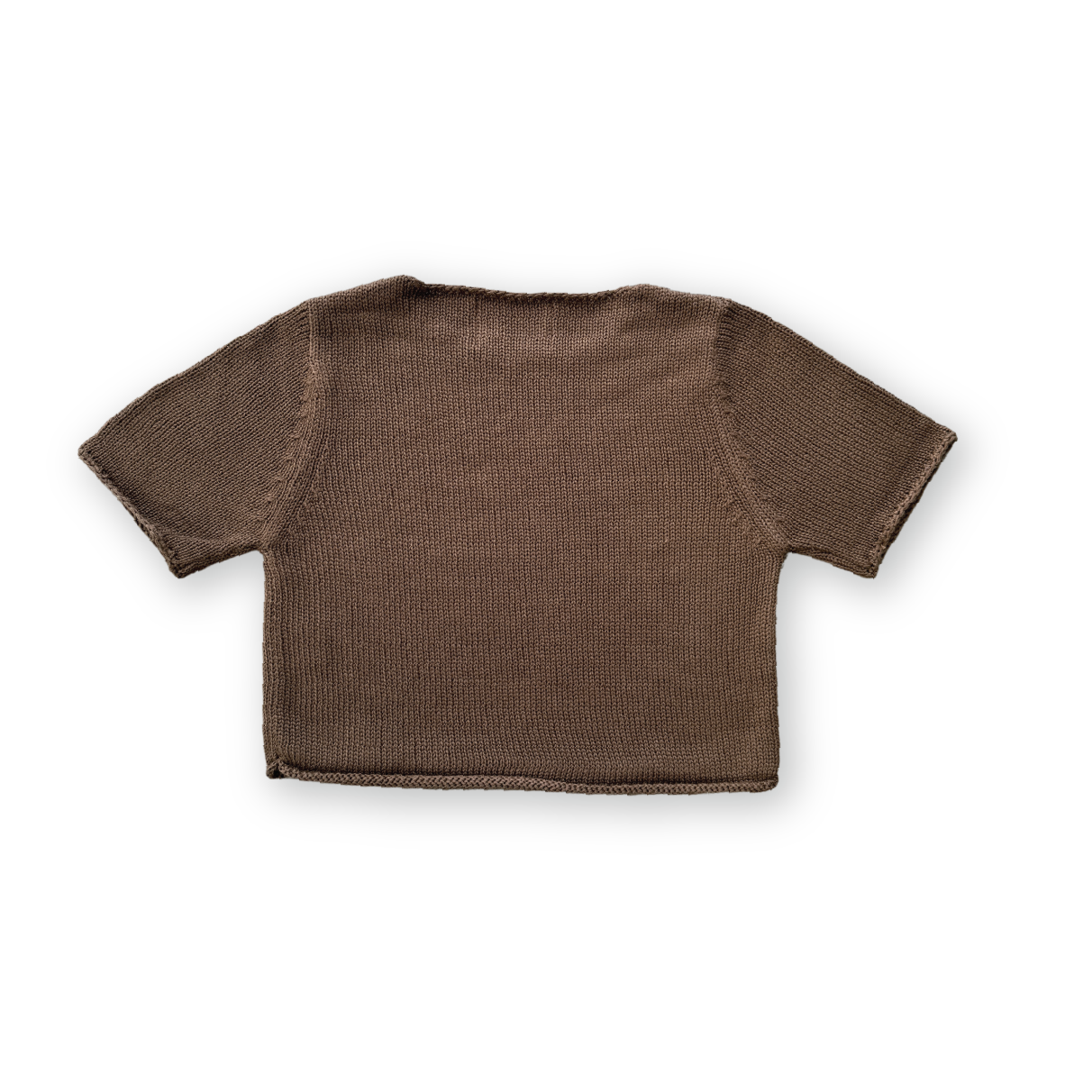 Grown Blanket Stitch Knitted Tee Cafe