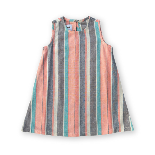 Grown Summer Stripe Shift Cotton Dress