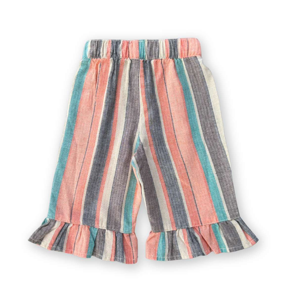 Grown Summer Stripe Cotton Frill Pant