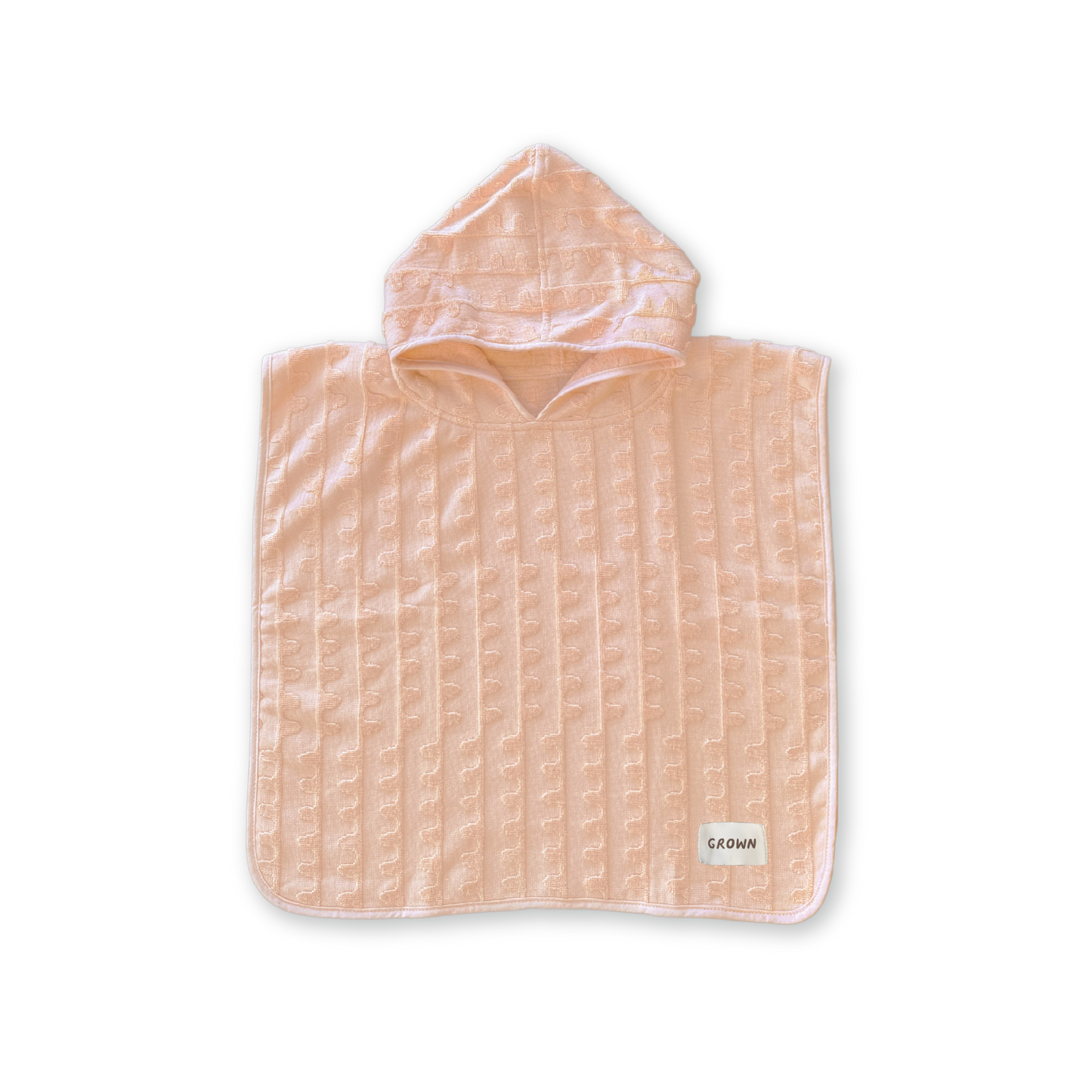 Grown Terry Towelling Flow Poncho Peachy