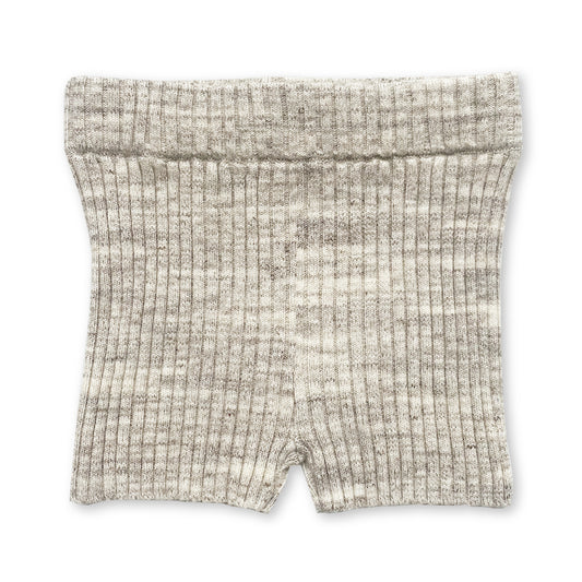 Grown Knitted Rib Bike Shorts Wheat