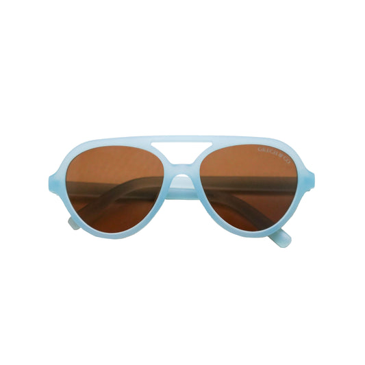 Grech & Co Aviator Classic Polarised Teen Sunglasses Sky Blue