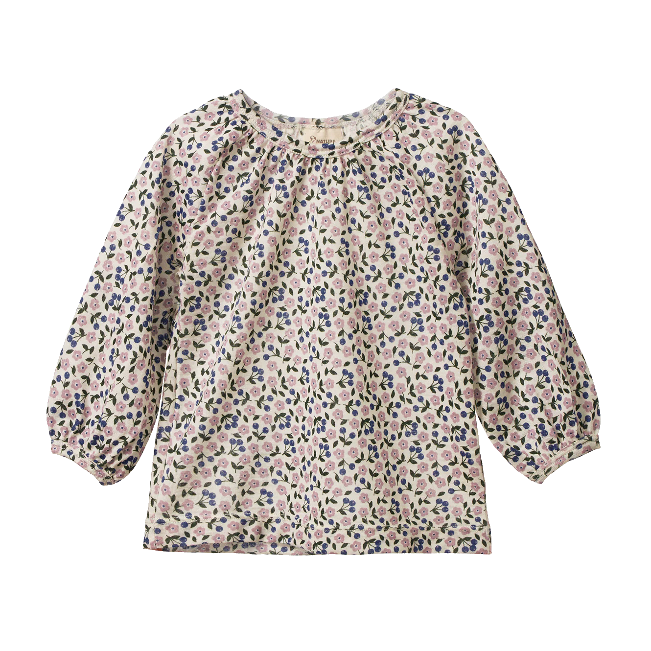 Nature Baby Merino Gretel Top Briarwood Lilac Print