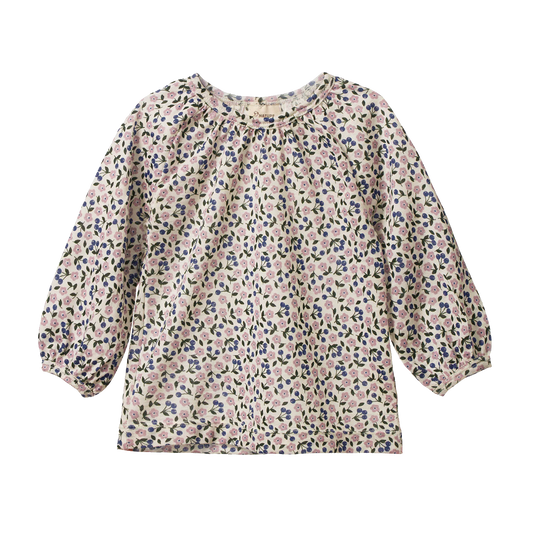 Nature Baby Merino Gretel Top Briarwood Lilac Print