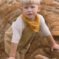 Grown Everyday Twill Short Overalls Mustard