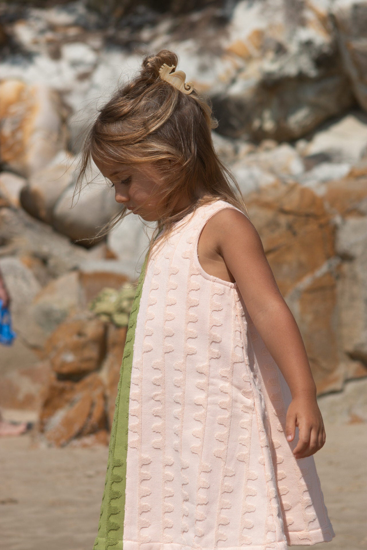 Grown Terry Towelling Flow Dress Leaf | Peachy