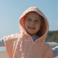 Grown Terry Towelling Flow Poncho Peachy