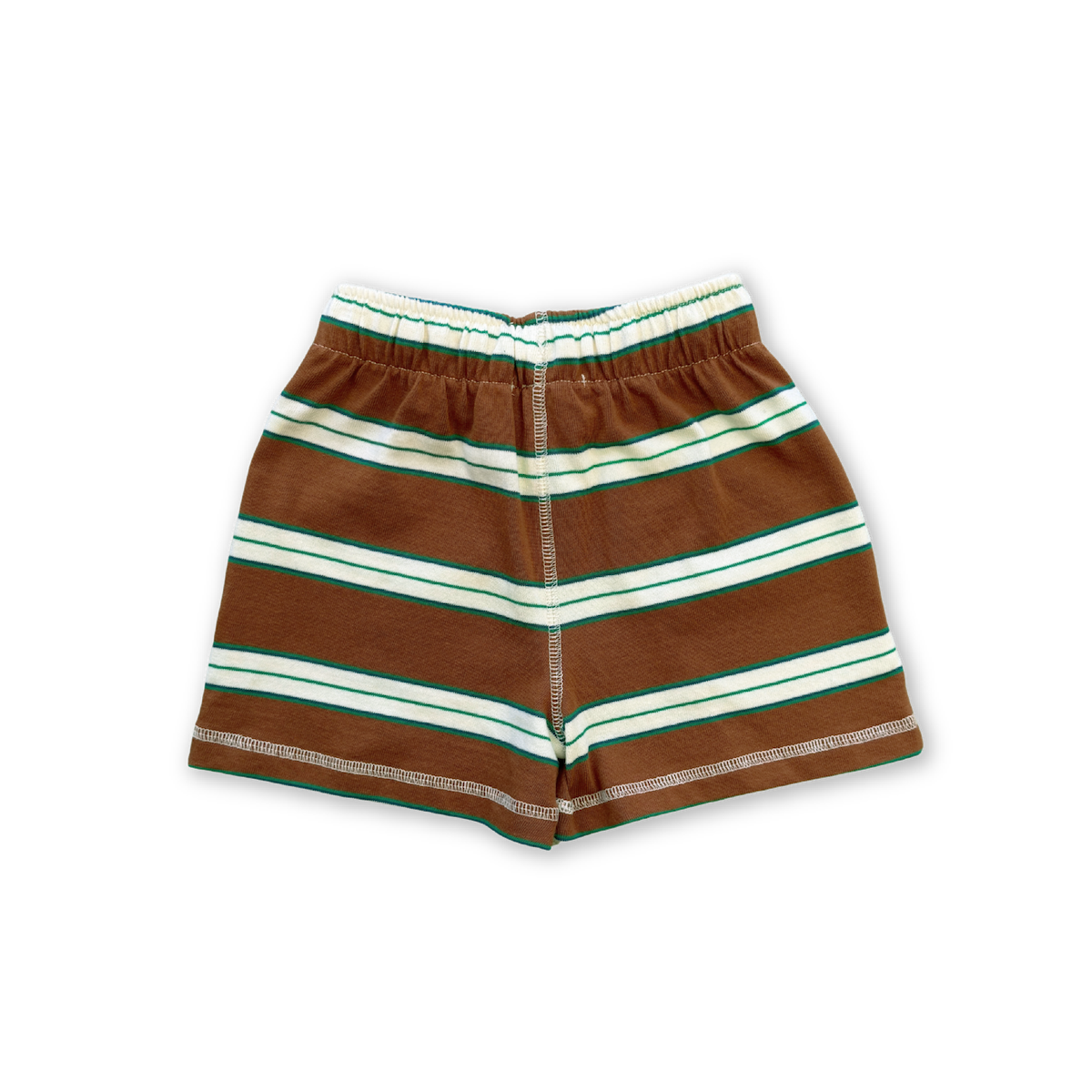 Grown Cotton Sports Stripe Shorts Acorn