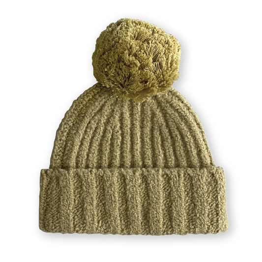 Grown Merino Pom Pom Beanie Sage