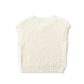 Grown Chunky Rib V-Neck Vest Milk