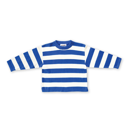 Grown Stripe Long Sleeve Tee Sea