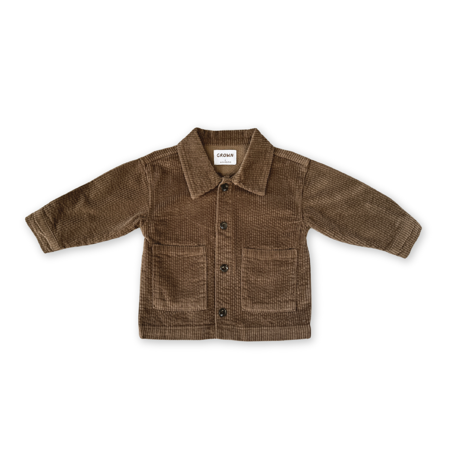 Grown Organic Cord Shirt Jacket Espresso