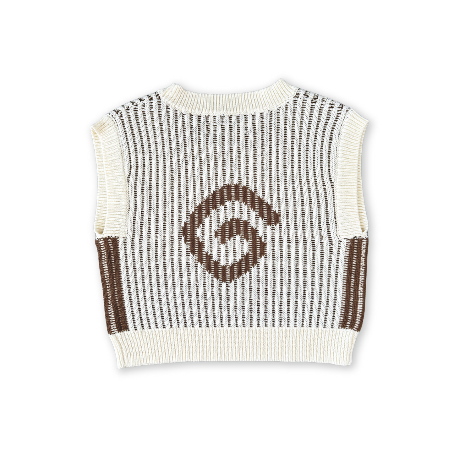Grown Organic Swirl Knit Vest Milk