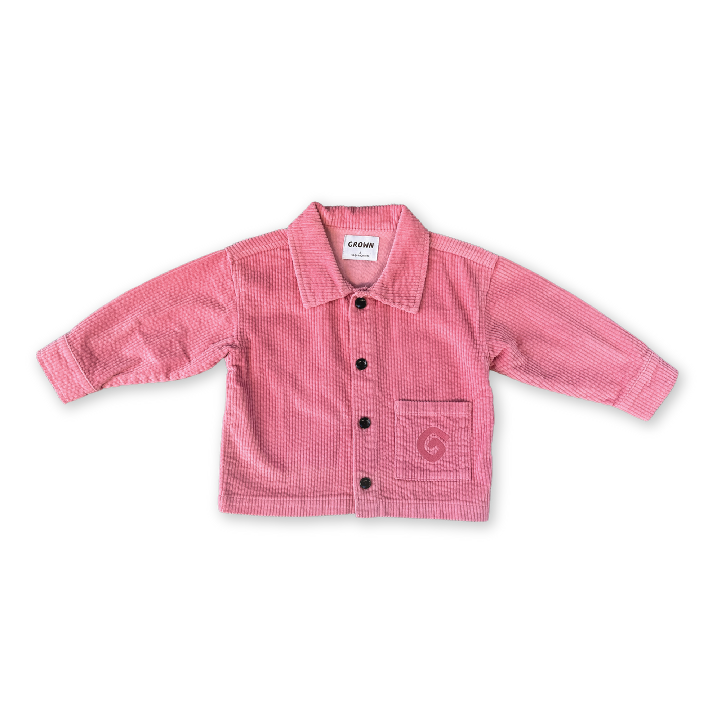 Grown Organic Cord Shirt Jacket Sorbet