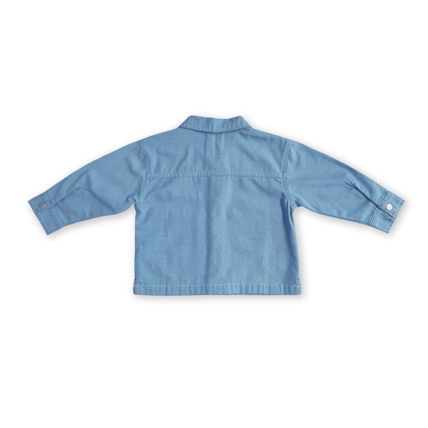 Grown Organic Canvas Utility Shirt Jacket Duck Egg