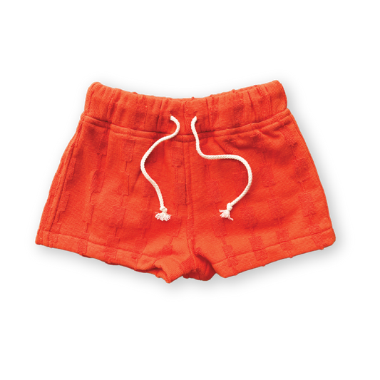 Grown Terry Shorts Blocks Rosso