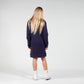 Hello Stranger Long Sleeve Band Dress Navy