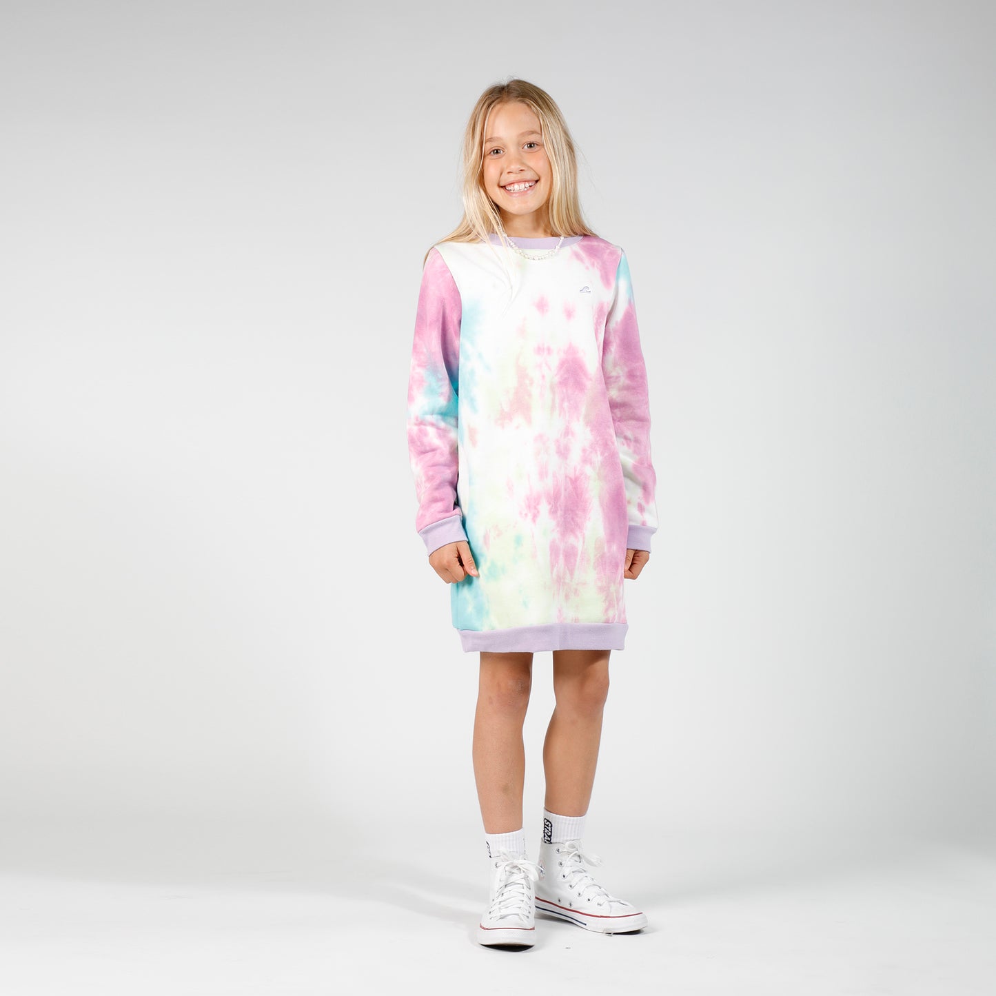 Hello Stranger Long Sleeve Band Dress Rainbow