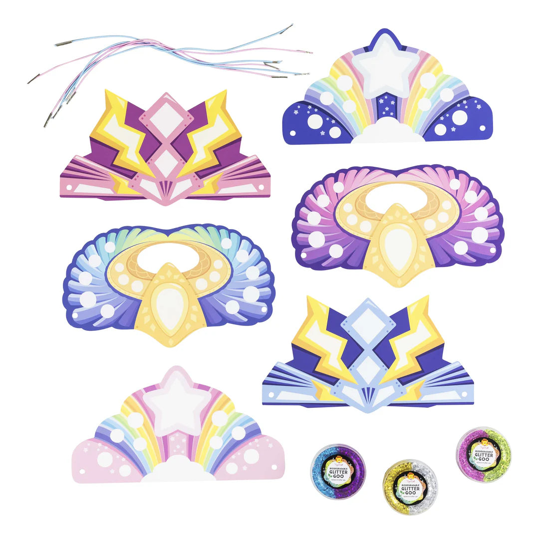 Tiger Tribe Glitter Goo Crowns - Super Rainbow