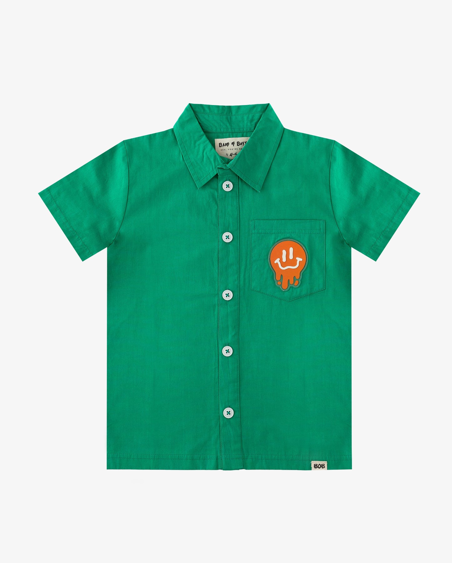 Band of Boys Shirt Green Smiles