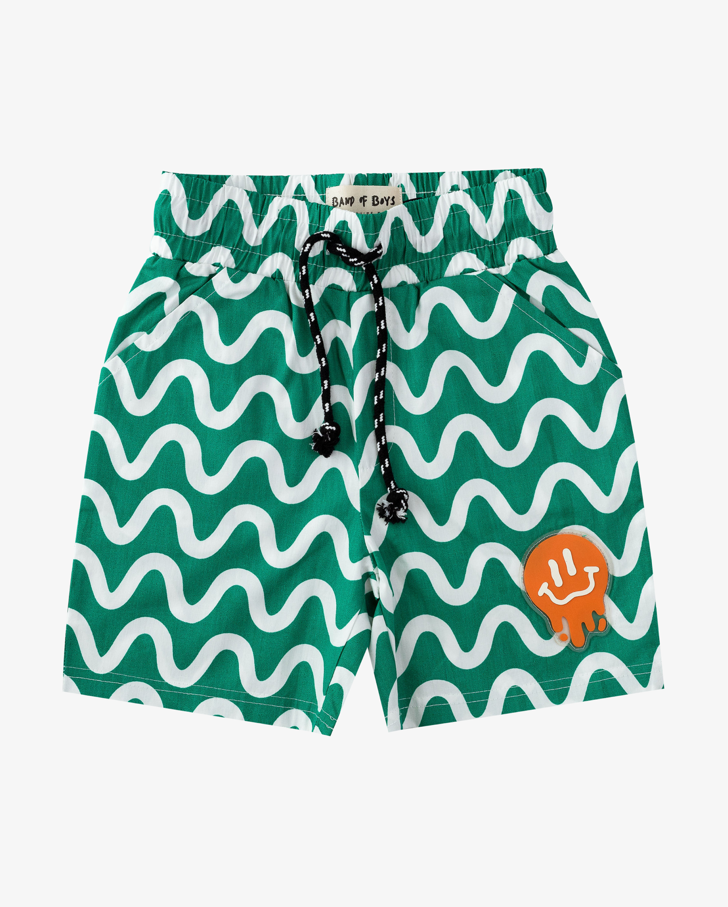 Band of Boys Shorts Green Squiggle