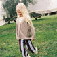 Grown Organic Striped Knit Pants Plum & Haze