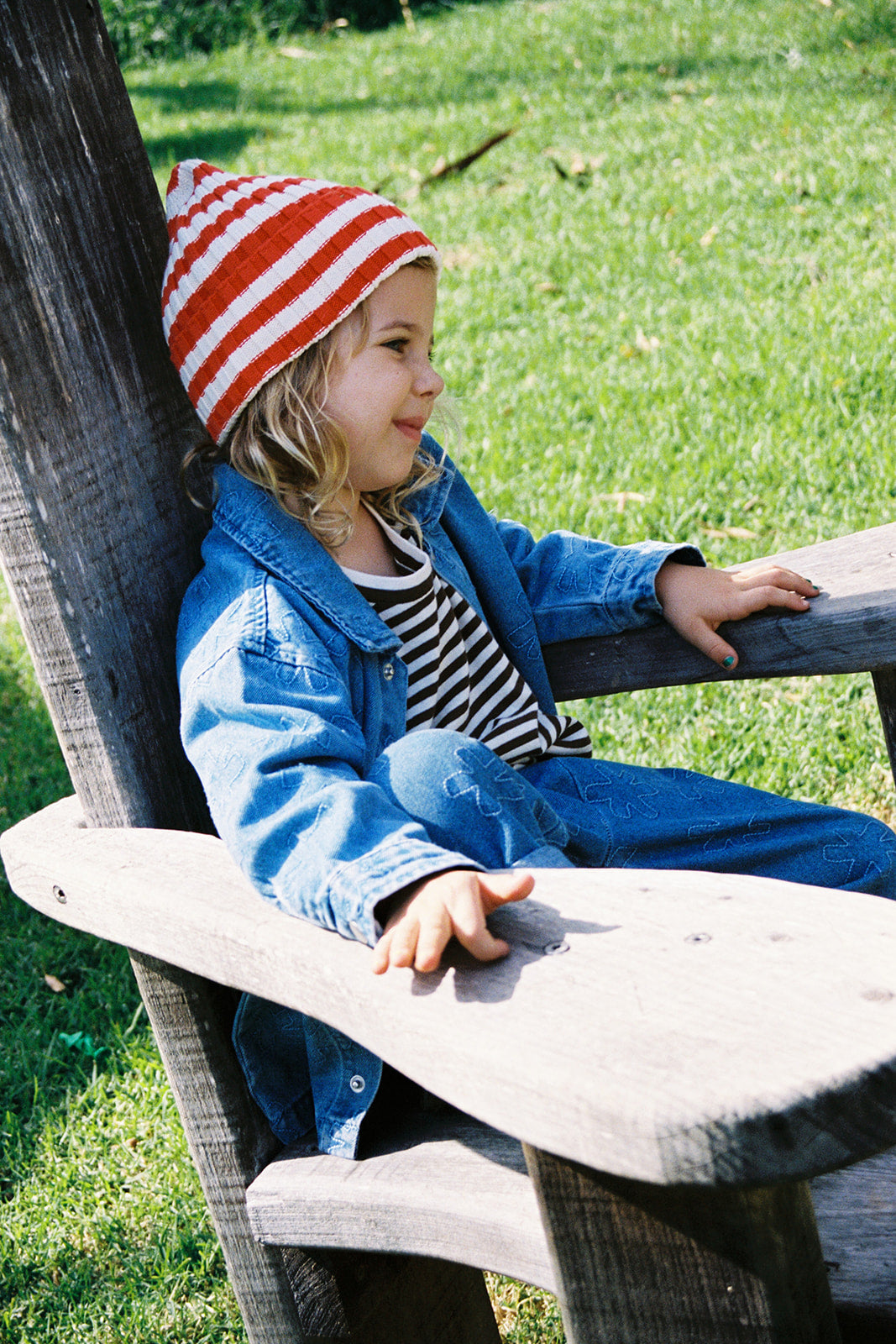 Grown Organic Striped Pixie Rib Beanie Sauce