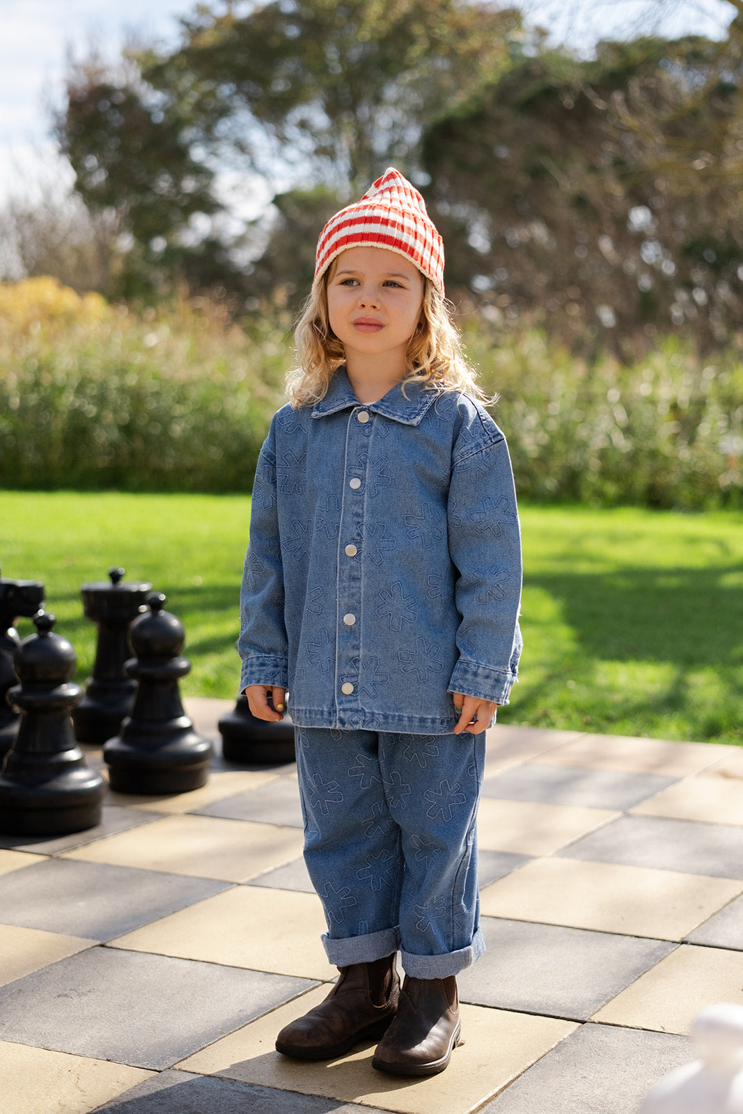 Grown Organic Starlight Embroidery Denim Shirt Jacket