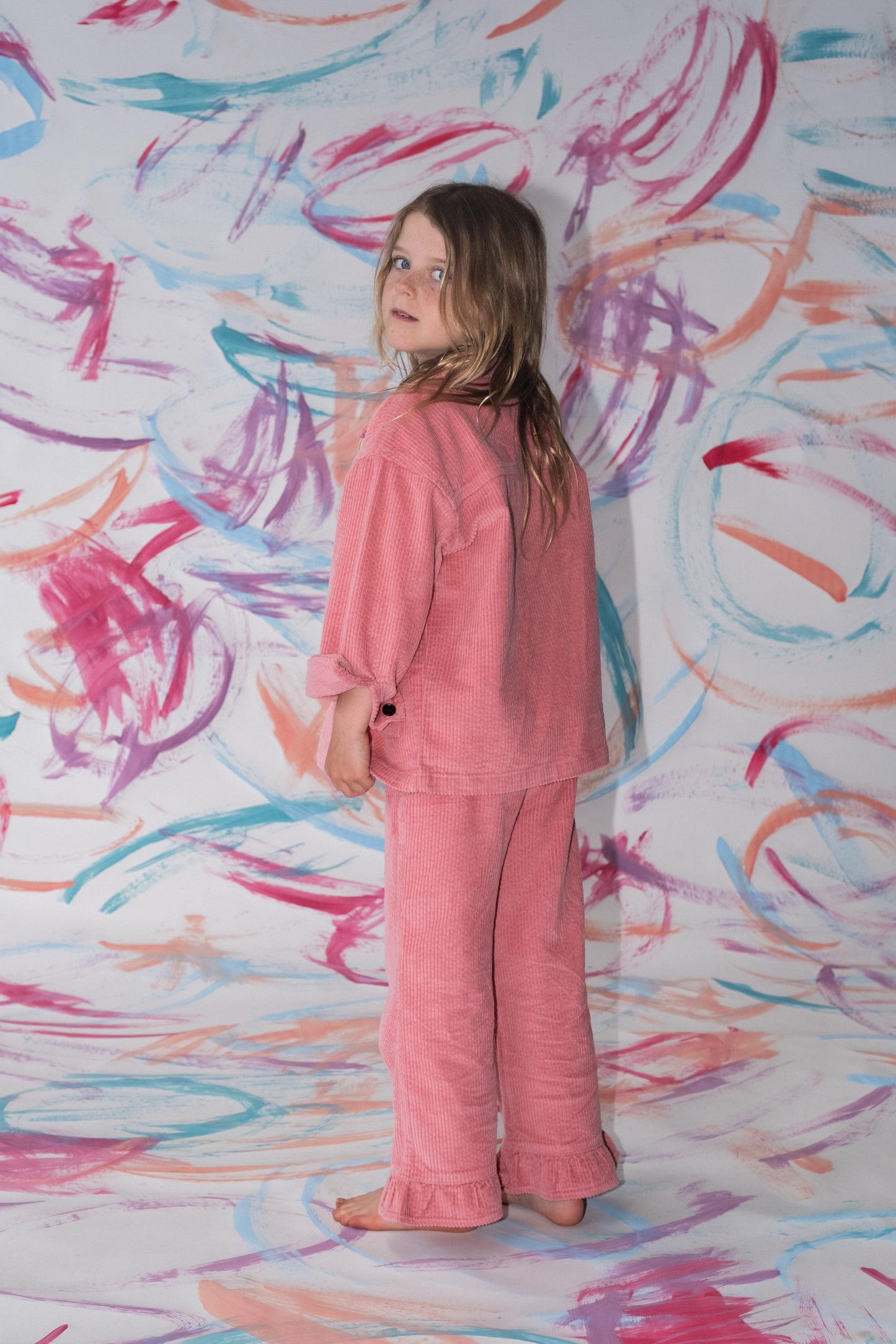 Grown Organic Cord Frill Pant Sorbet