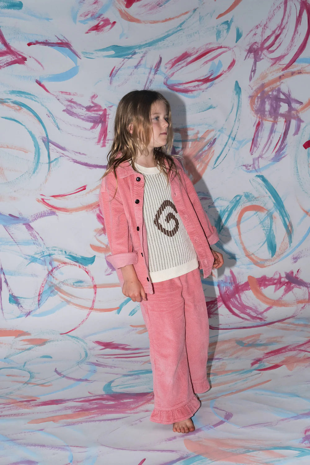 Grown Organic Cord Shirt Jacket Sorbet