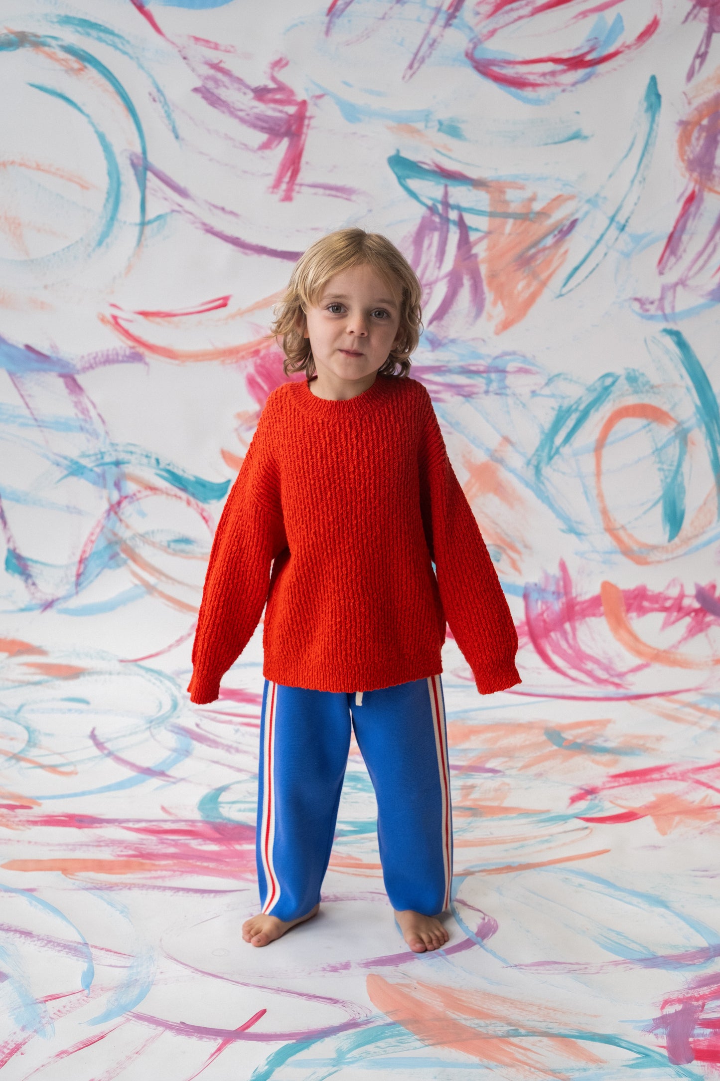 Grown Organic Textured Boucle Knit Pull Over Sauce