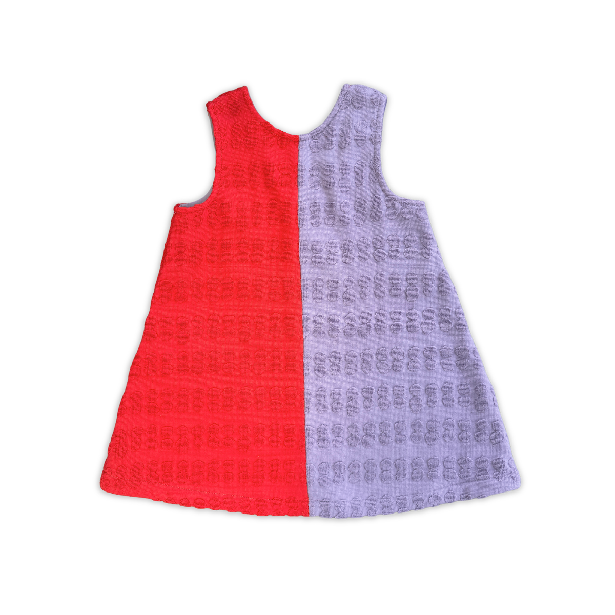 Grown Bubble Terry Towelling Dress Fiesta & Mauve