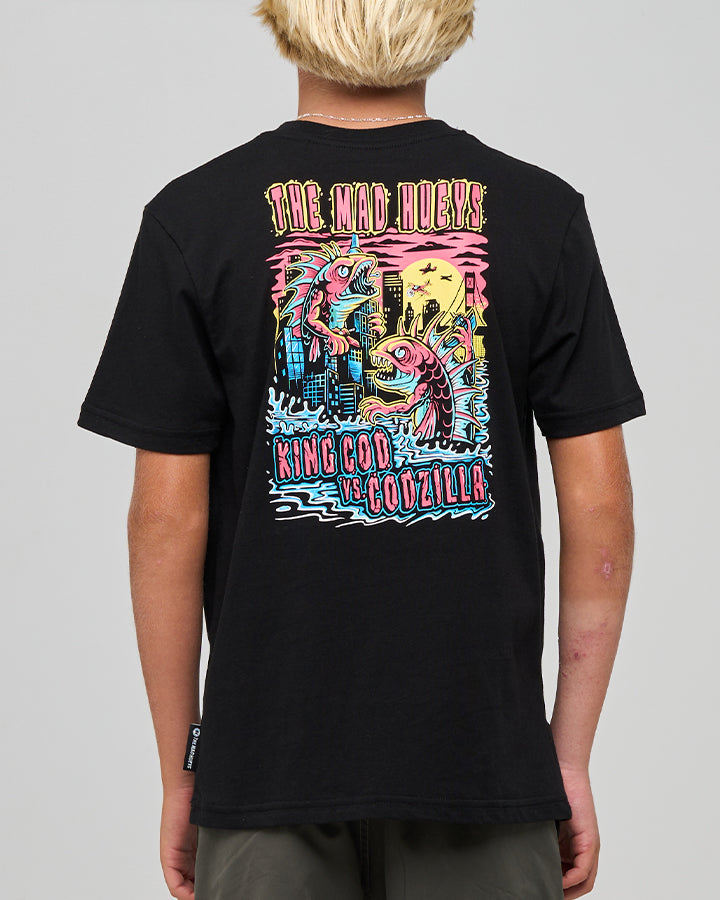Mad Hueys King Cod Codzilla Tee Black