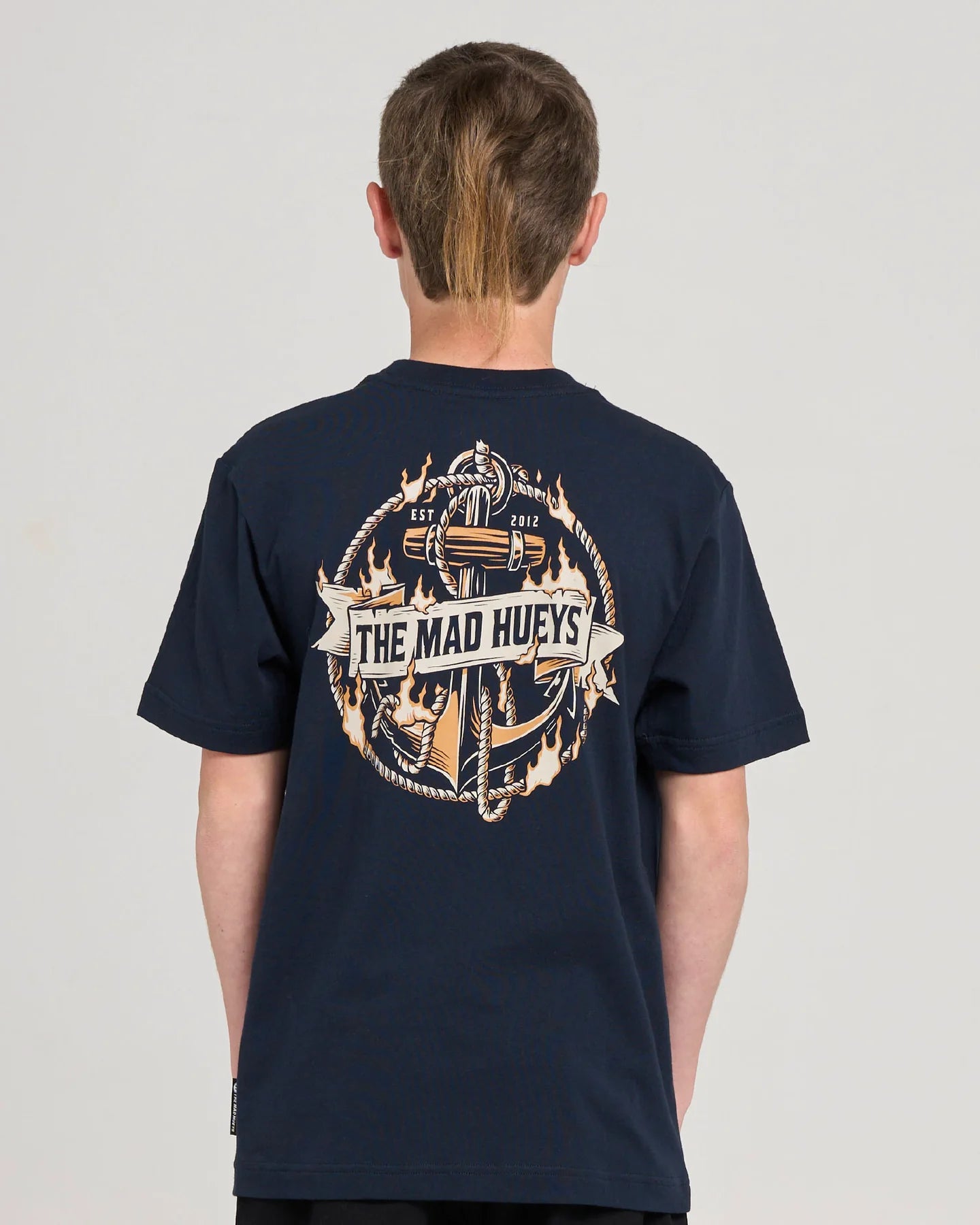 Mad Hueys Flame Anchor Tee Navy