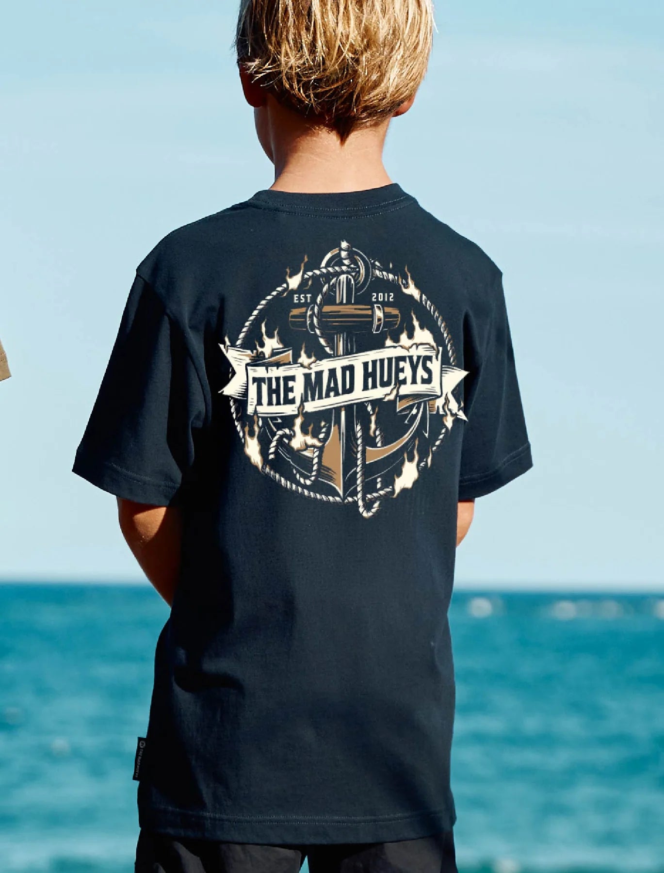 Mad Hueys Flame Anchor Tee Navy