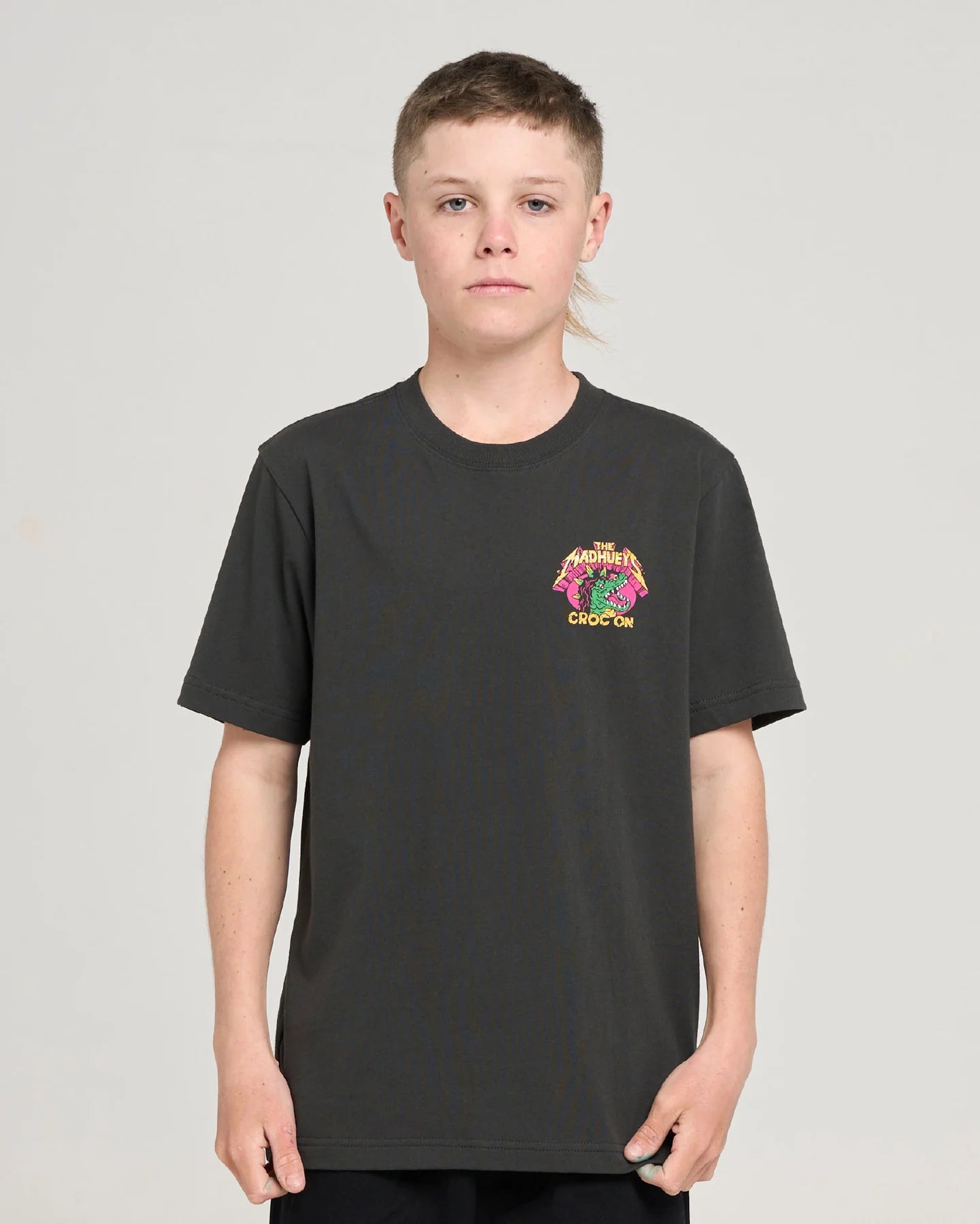 Mad Hueys Croc On Tee Black