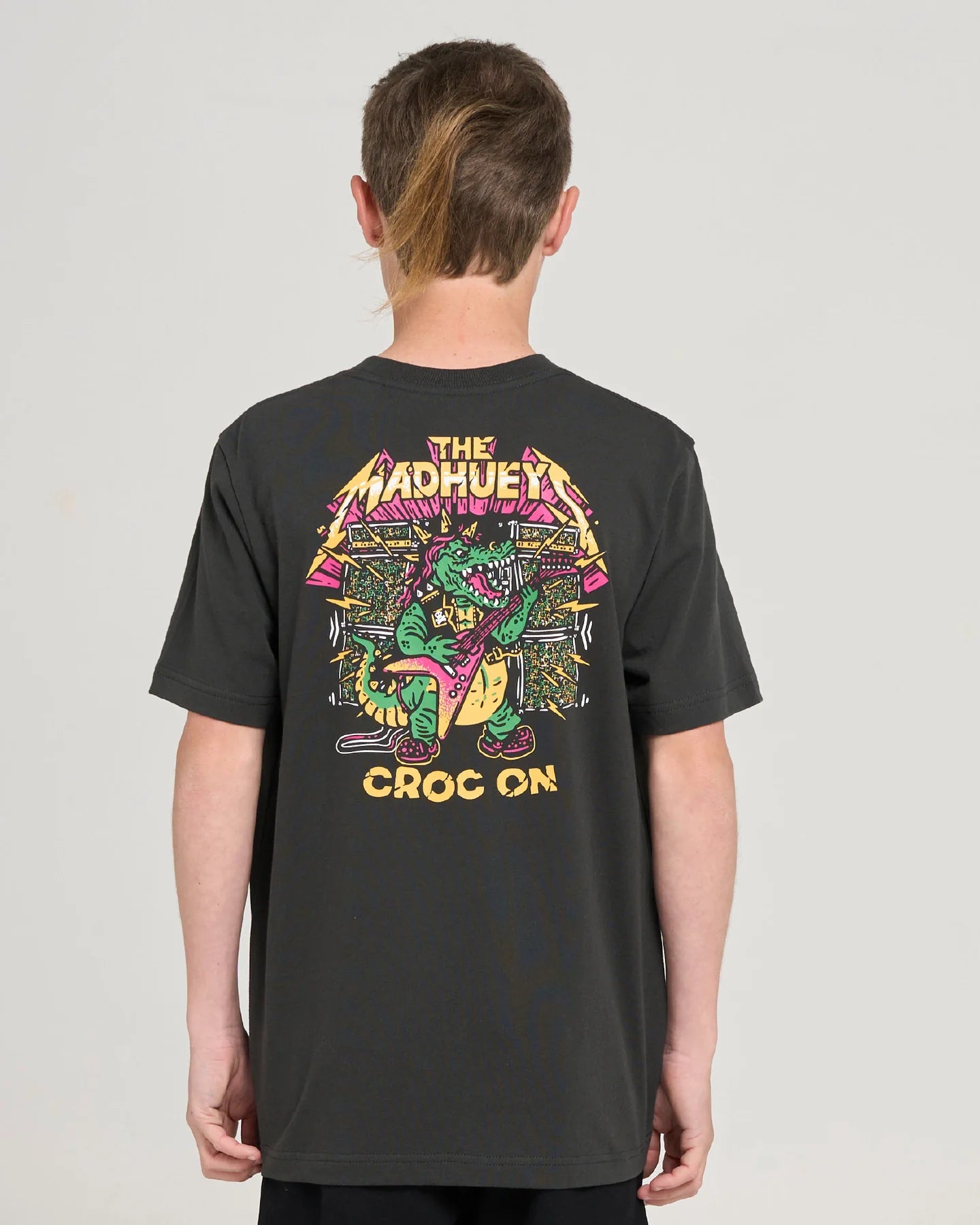 Mad Hueys Croc On Tee Black
