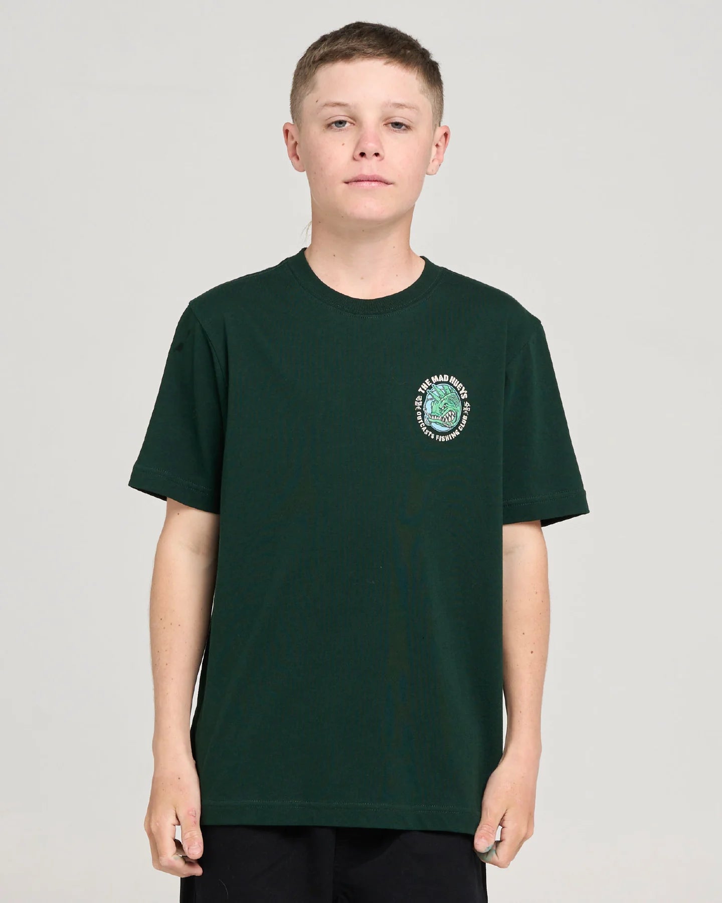 Mad Hueys Outcasts Tee Pine Green