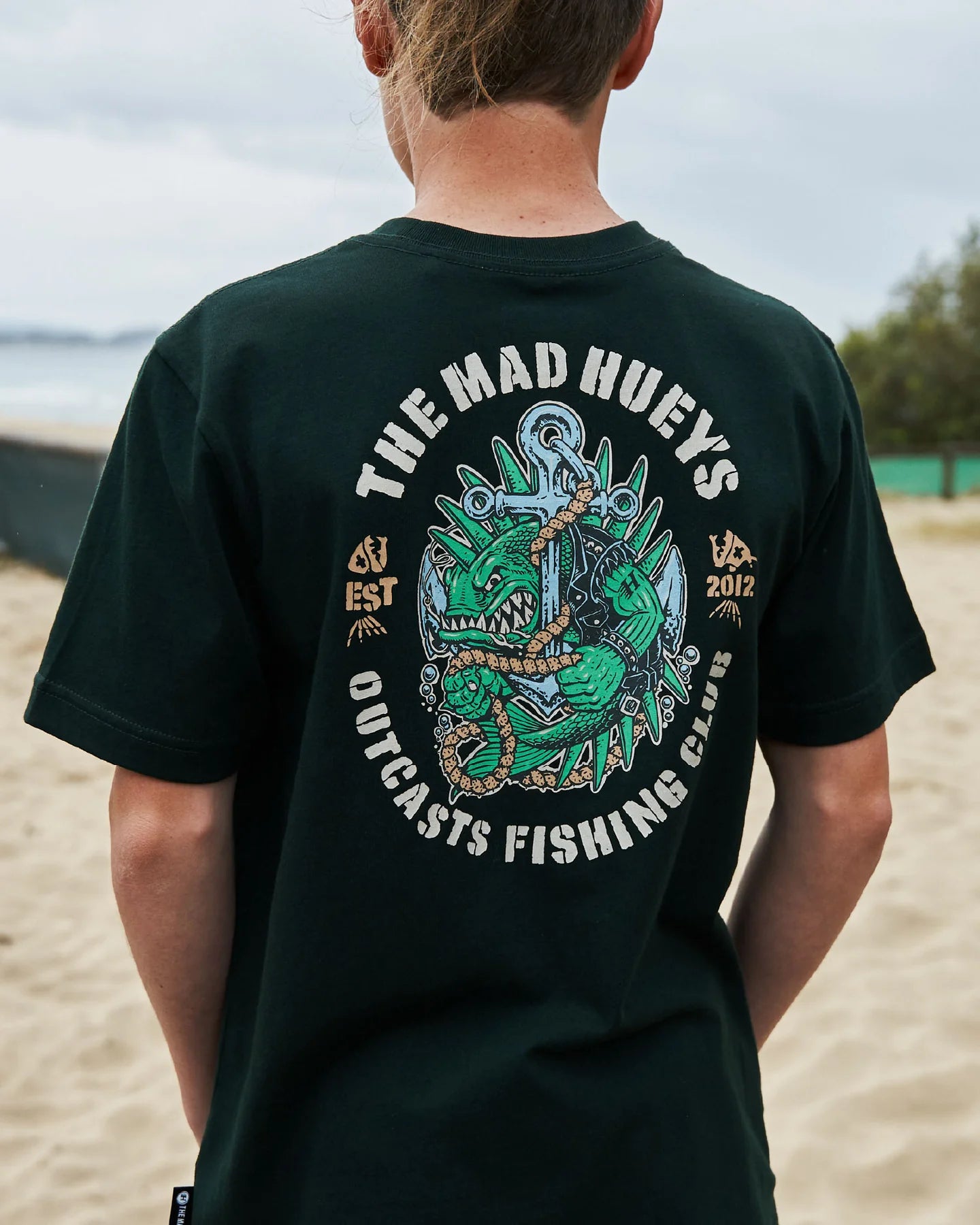 Mad Hueys Outcasts Tee Pine Green