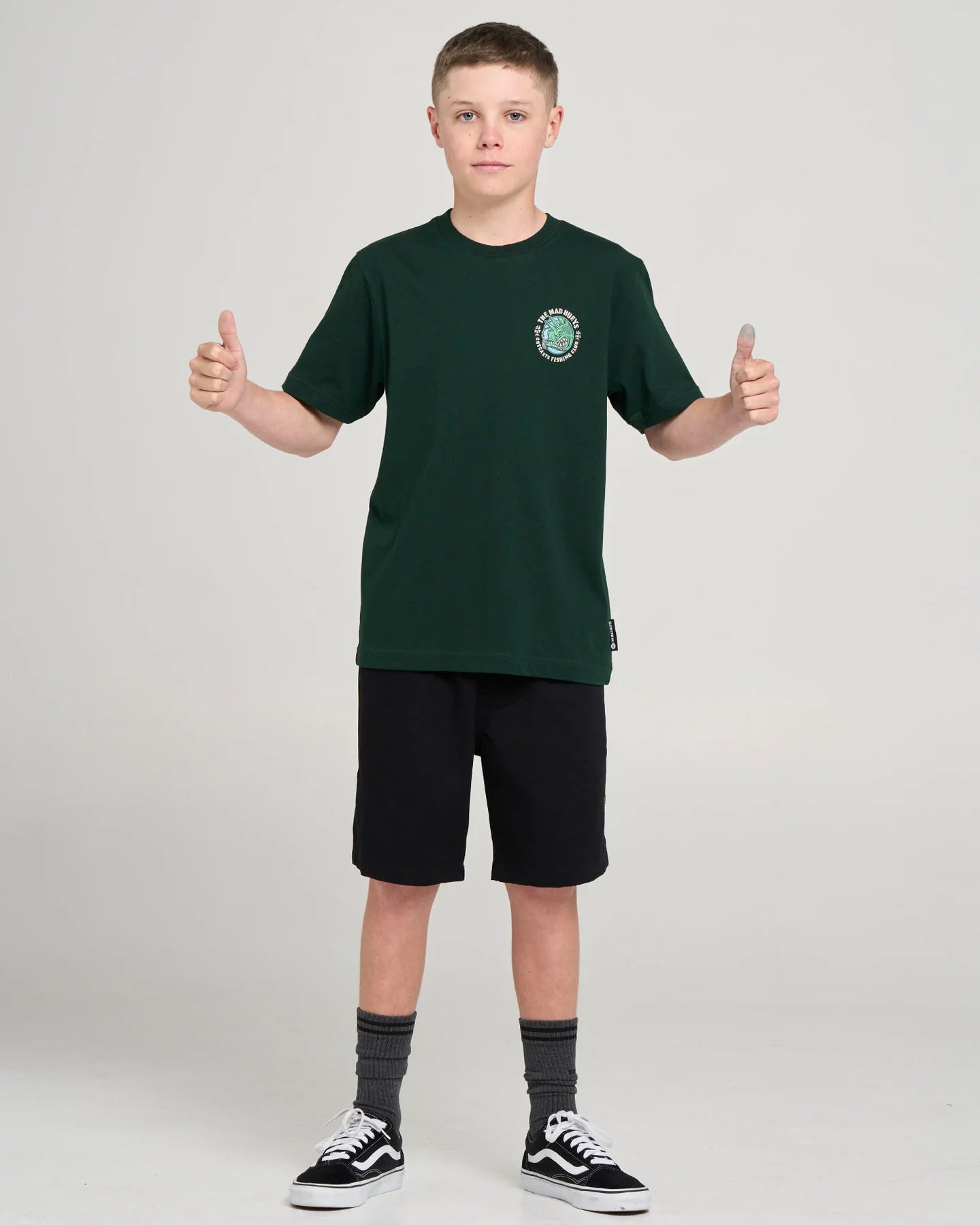 Mad Hueys Outcasts Tee Pine Green