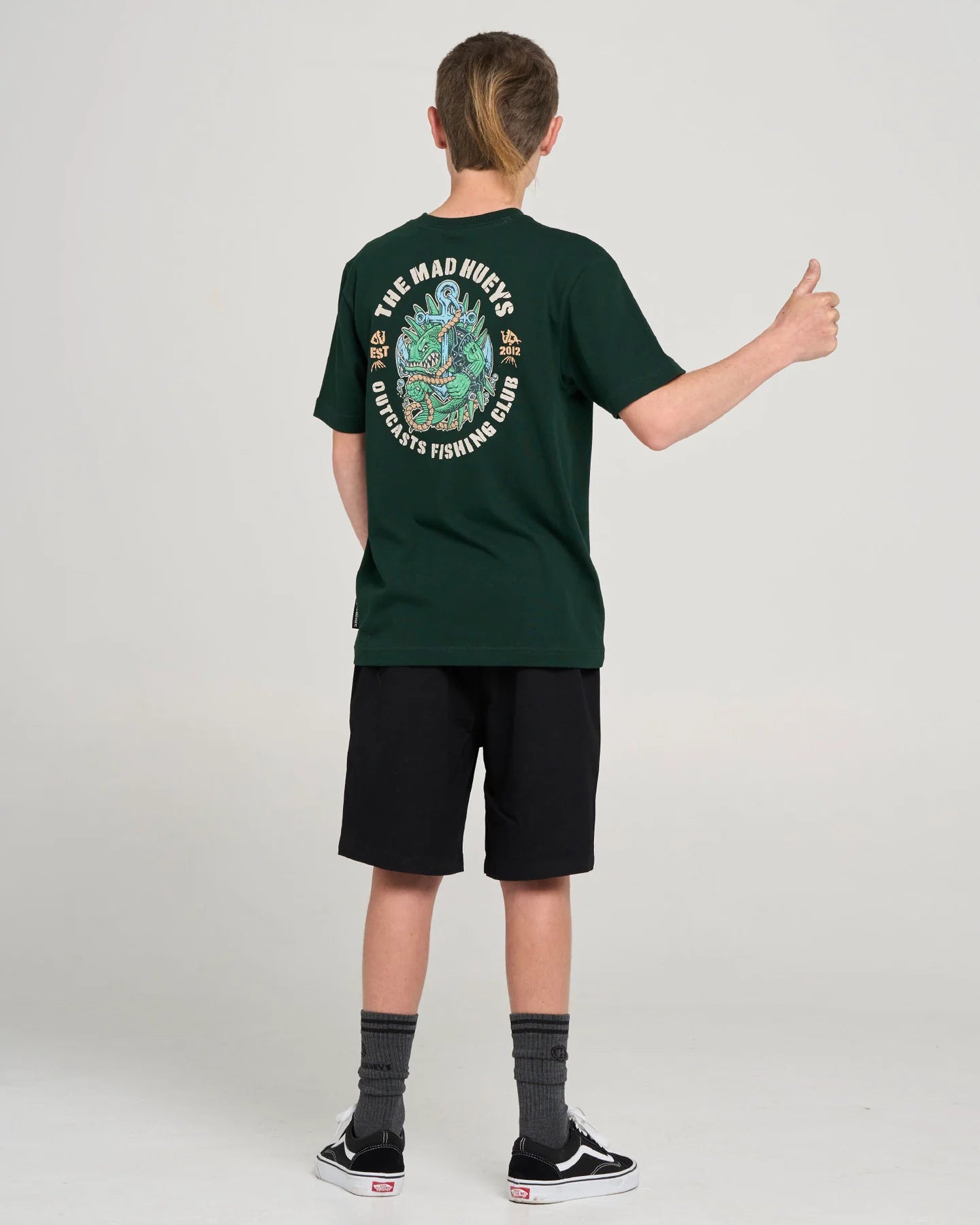 Mad Hueys Outcasts Tee Pine Green