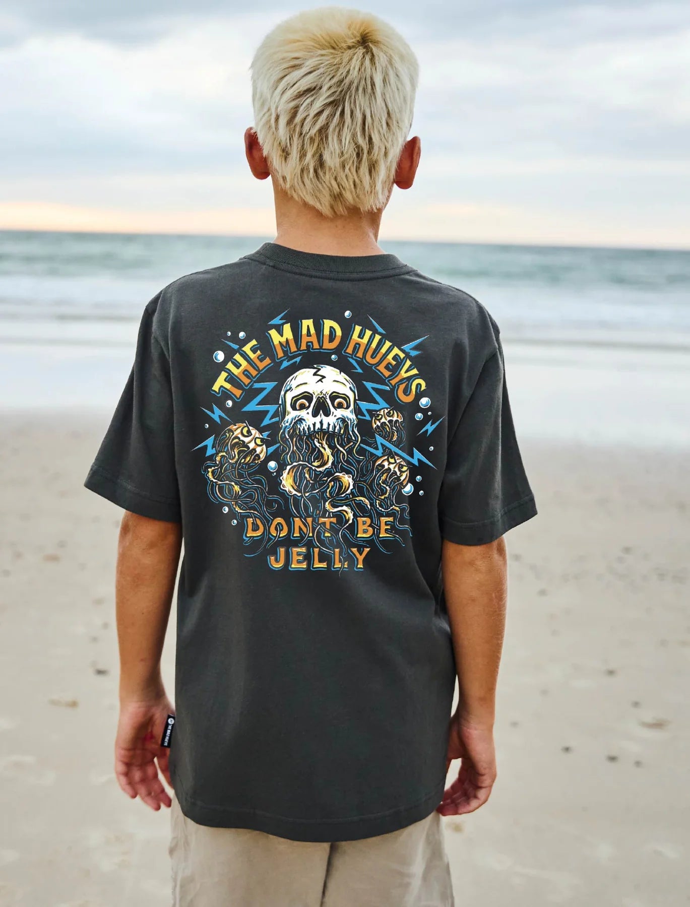 Mad Hueys Dont Be Jelly Tee Charcoal