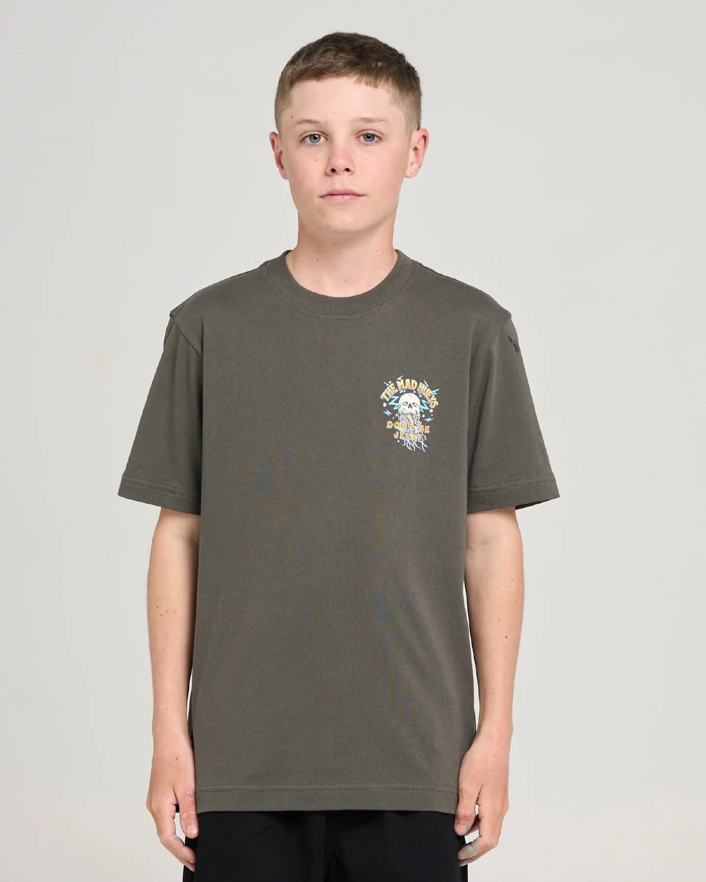Mad Hueys Dont Be Jelly Tee Charcoal