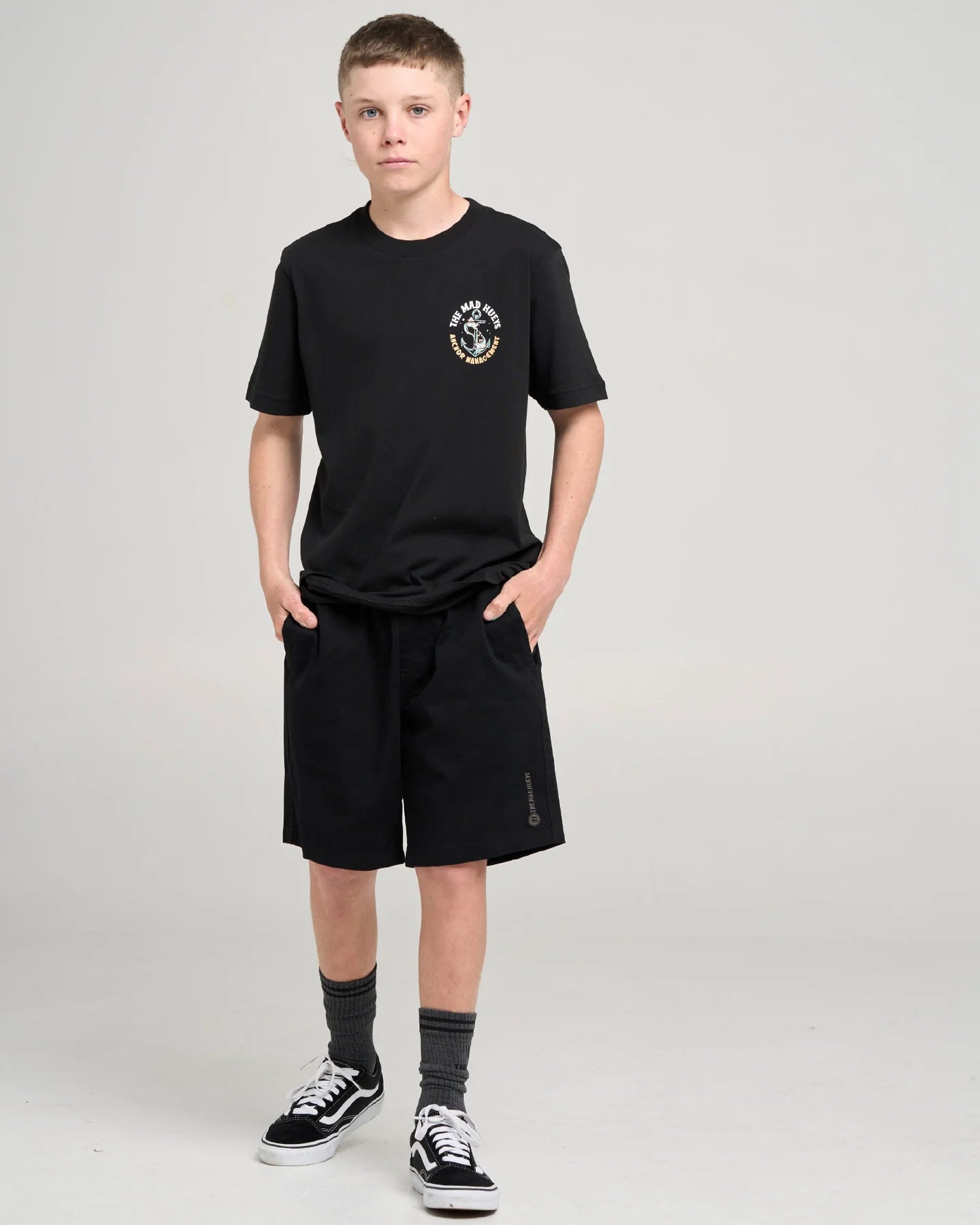 Mad Hueys Anchor Management Tee Black