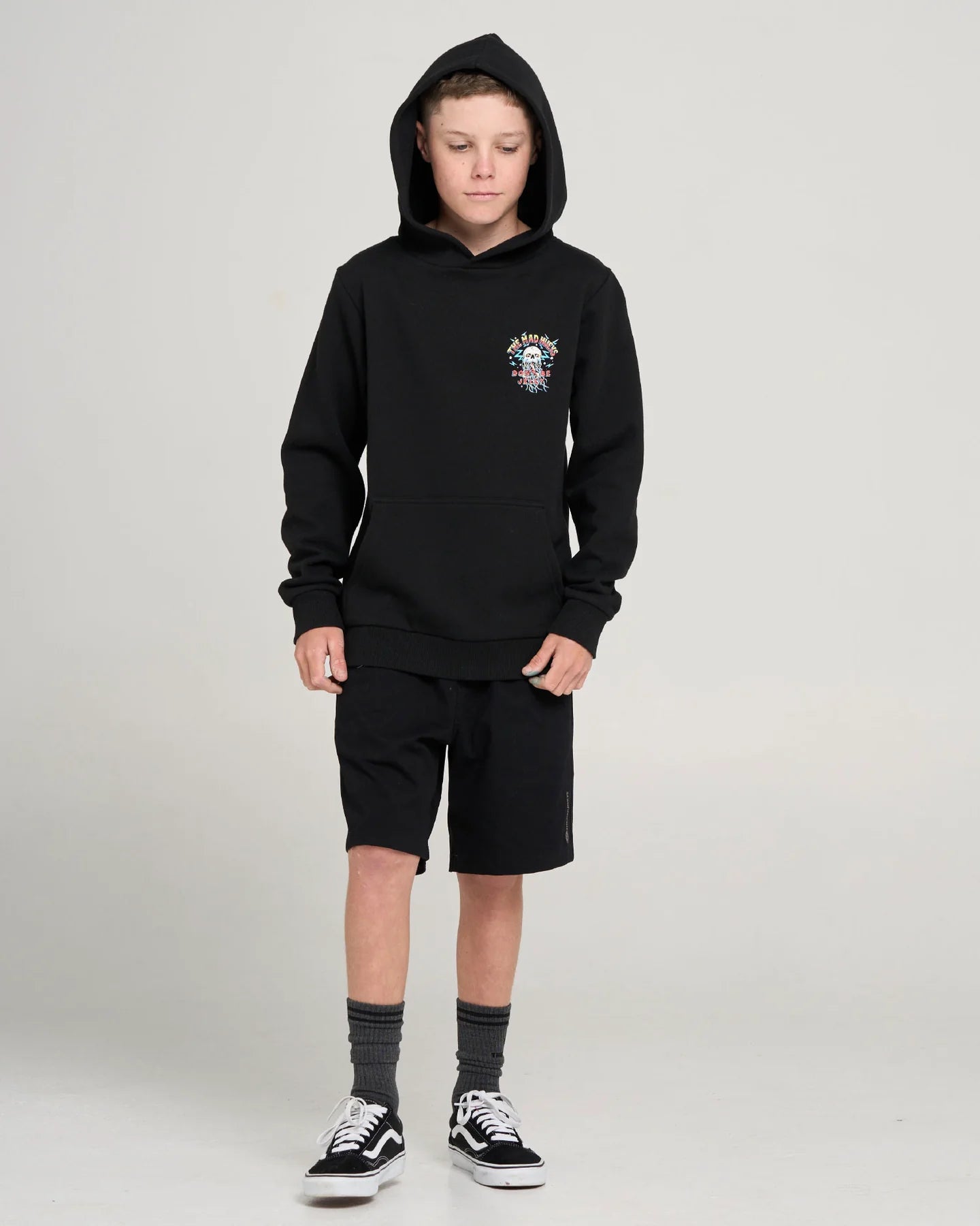 Mad Hueys Dont Be Jelly Hooded Pullover Black