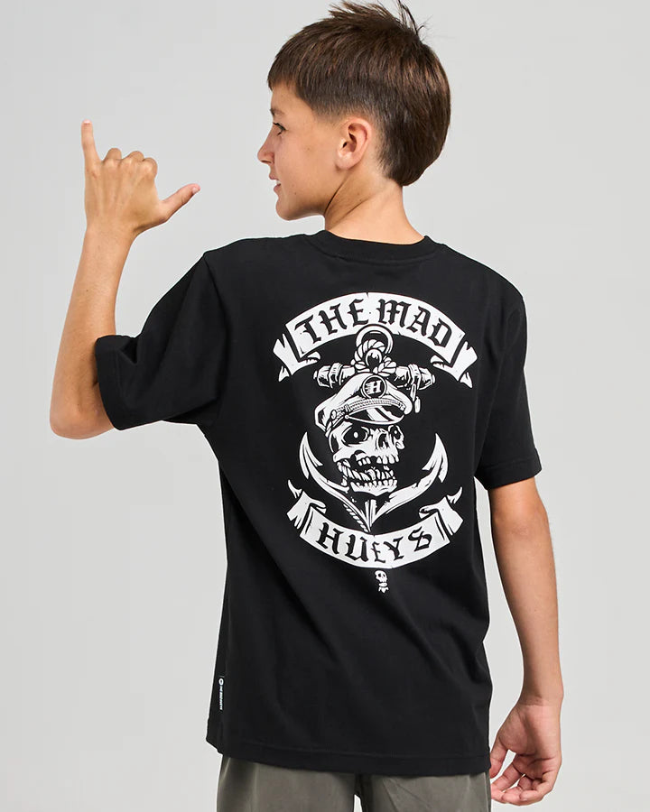 Mad Hueys Sailor Anchor Tee Black